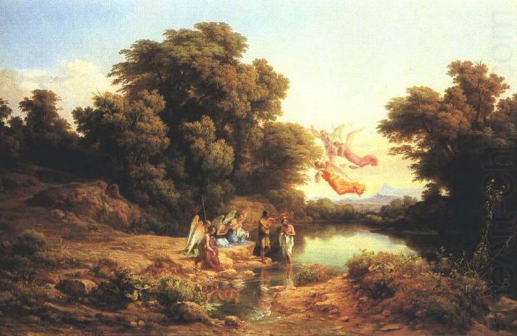 Karoly Marko the Elder The Baptism of Christ in the River Jordan oil painting picture